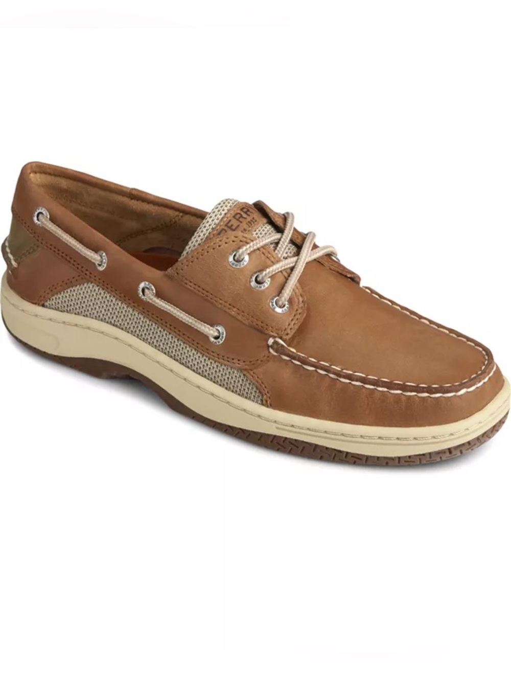 Sperry Men's Billfish 3-Eye Boat Shoe size 10.5 W Dark Tan Leather